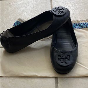 Tory Birch Black Flats